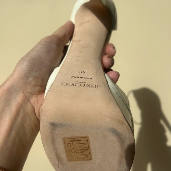 JIMMY CHOOSE CREAM MAX 150 PLATFORM HEELS SIZE 40 (US 9.5) - Picture 8 of 16